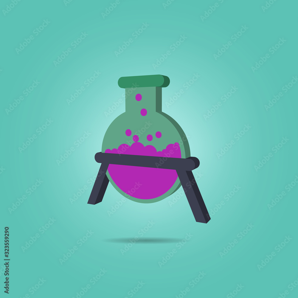 Aufkleber chemical test tube isometric icon. simple color vector of science icons for ui and ux, website or mo