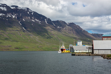 Pier and Factory Seyðisfjörður Iceland