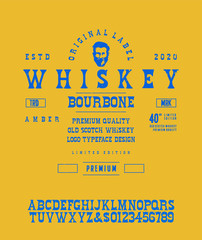 Vintage decorative font named 