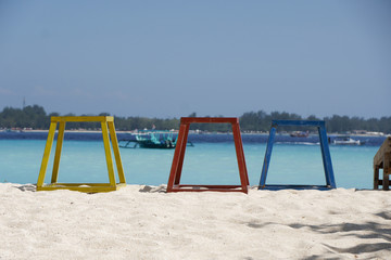 chairs at  the beach