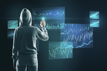 Hacking and cyber attack concept.