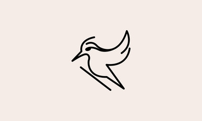 Bird Monoline Logo Design