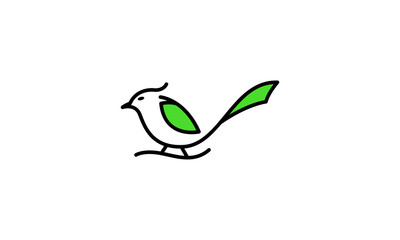Bird Outline Beatifull Color Logo
