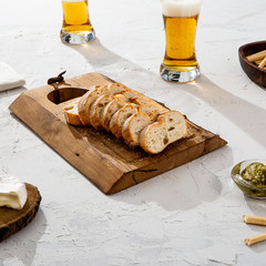 bread on wooden board