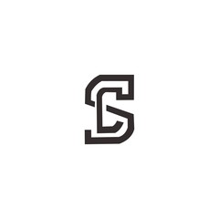 SC CS Letter Logo Design