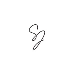 SJ S J Letter Logo Design
