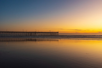 Scenic sunset in the famous Pismo Beach, California