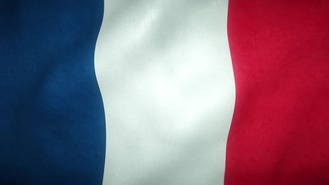 flag of France waving in the wind