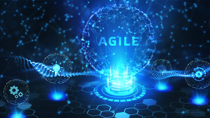 Business, Technology, Internet and network concept. Agile Software Development.