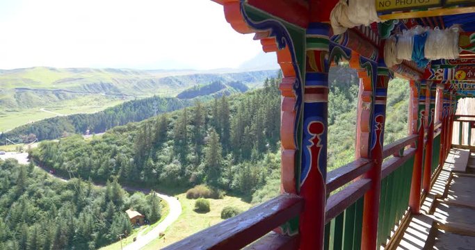 Ancient grottoes interior and beautiful nature landscape view in Mati Temple, Zhangye Gansu China.