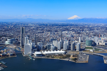 横浜港みなとみらい・空撮