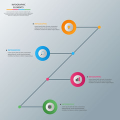 Infographic elements. Business concept timeline. Modern infograph template. Can use for workflow layout, diagram, banner, webdesign, presentation. Vector illustration.