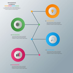 Infographic elements. Business concept timeline. Modern infograph template. Can use for workflow layout, diagram, banner, webdesign, presentation. Vector illustration.