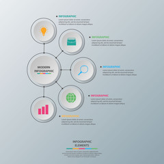 Obraz premium Infographic elements. Business concept timeline. Modern infograph template. Can use for workflow layout, diagram, banner, webdesign, presentation. Vector illustration.