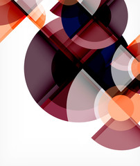 Obraz premium Abstract background, circle and triangle design round shapes overlapping. Geometric trendy template. Vector Illustration For Wallpaper, Banner, Background, Card, Book Illustration, landing page