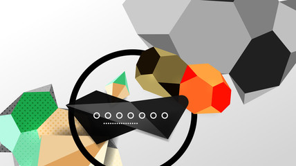 Abstract background - 3d polygonal geometric shapes composition. Vector Illustration For Wallpaper, Banner, Background, Card, Book Illustration, landing page