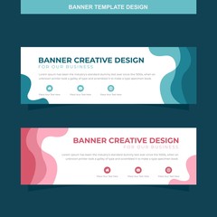 Banner Vector Template Background Modern Web Design Horizontal