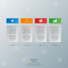 Infographic elements. Business concept timeline. Modern infograph template. Can use for workflow layout, diagram, banner, webdesign, presentation. Vector illustration.