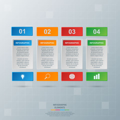 Obraz premium Infographic elements. Business concept timeline. Modern infograph template. Can use for workflow layout, diagram, banner, webdesign, presentation. Vector illustration.