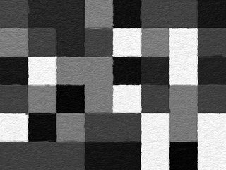 Black and white square pattern with a rough texture background. Background texture wall and have copy space for text. Picture for creative wallpaper or design art work.