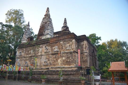 Pagoda in wat jed yod Chiang Mai Thailand