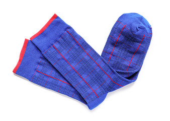 Cotton socks on white background