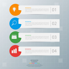 Infographic elements. Business concept timeline. Modern infograph template. Can use for workflow layout, diagram, banner, webdesign, presentation. Vector illustration.