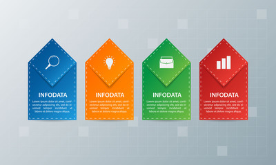 Infographic elements. Business concept timeline. Modern infograph template. Can use for workflow layout, diagram, banner, webdesign, presentation. Vector illustration.