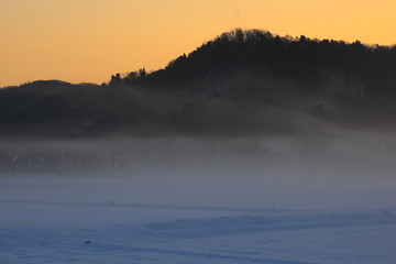 霧の雪景色