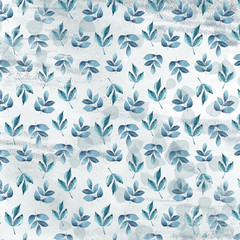 Watercolor hand painted old grunge floral scrapbooking paper. Can be used for scrapbooking paper, design wrapping paper