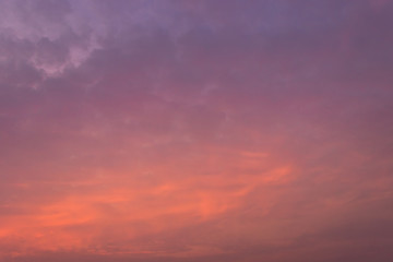 Naklejka na ściany i meble Dramatic sky with clouds in the evening