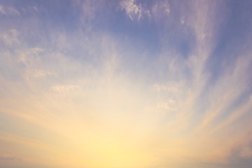 sky with clouds and sunset