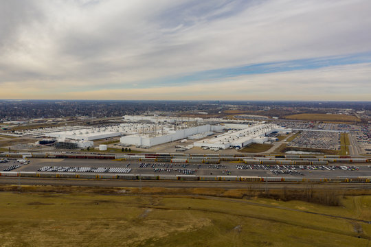 Chrysler car manufacturer Toledo Ohio USA aerial photo