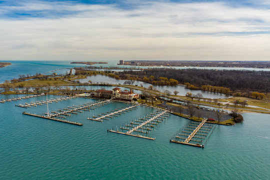 Aerial Photo Belle Isle Detroit Michigan USA