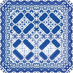 Antique azulejo tiles patchwork.