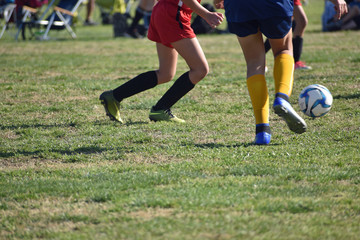 Fototapeta premium Kids Playing Soccer