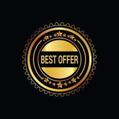 Best Offer gold stamp on black background