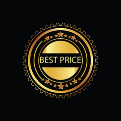 Best price gold stamp on black  background