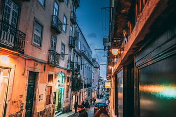 Narrow street in Lisbon