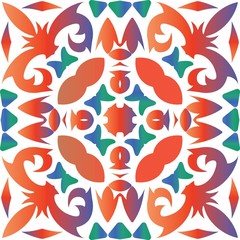 Antique ornate tiles talavera mexico.