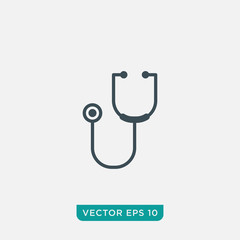 Stethoscope Icon Design, Vector EPS10