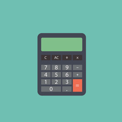 calculator icon symbol for business flat vector illustration