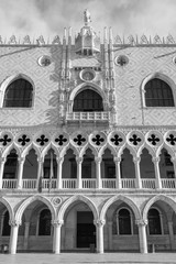 Architectural detail - Doge's palace in St Mark's Square in Venice (Palazzo Ducale)