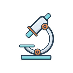 Color illustration icon for instrument microscope 