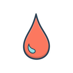 Fototapeta premium Color illustration icon for blood donation 