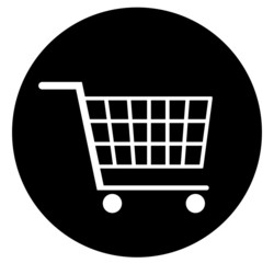Shopping cart icon. Trolley for shopping and gifts.