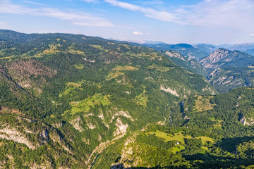 Moraca River canyon - aerial