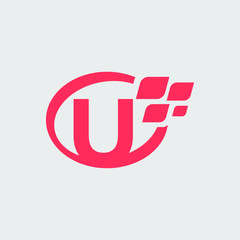 initial letter logo template inside circle 