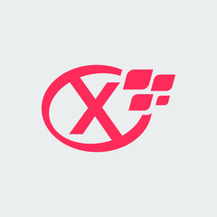 initial letter logo template inside circle 