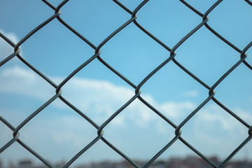 Fototapeta premium A nice weather view behind the fence